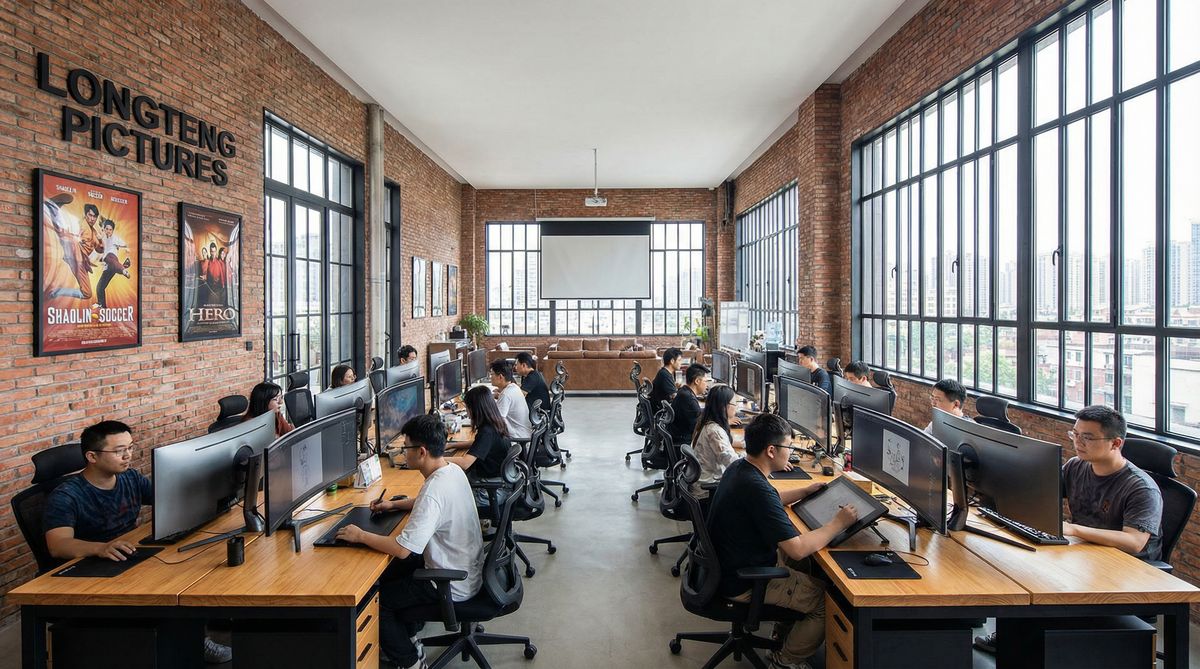 腿模写真影视传媒公司办公室